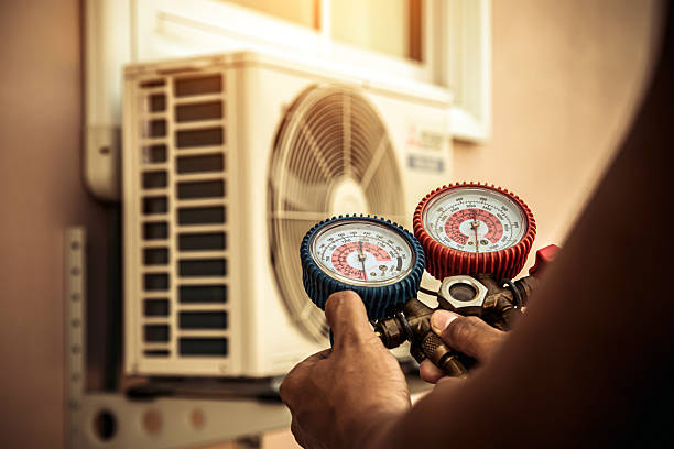Professional Air Conditioning Service technician working in Bentonville, VA